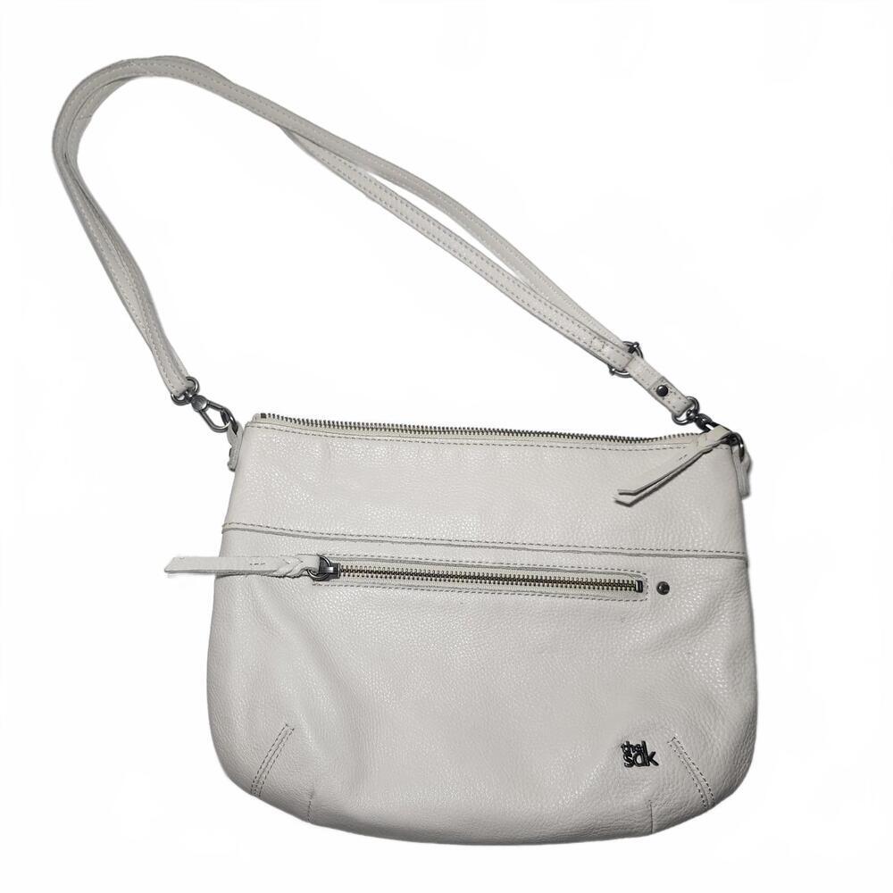 The Sak Cream Leather Crossbody Shoulder Bag